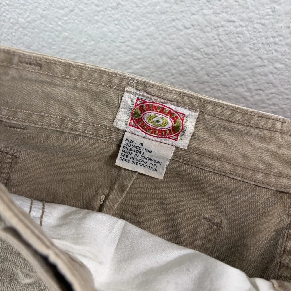 Vintage Banana Republic Mill Valley Cargo Cinch‎ Waist Pants Women 16 Safari
